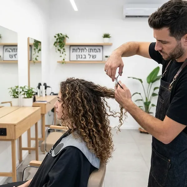 חיתוך מקצועי לשיער מתולתל במתולתלות של בנון